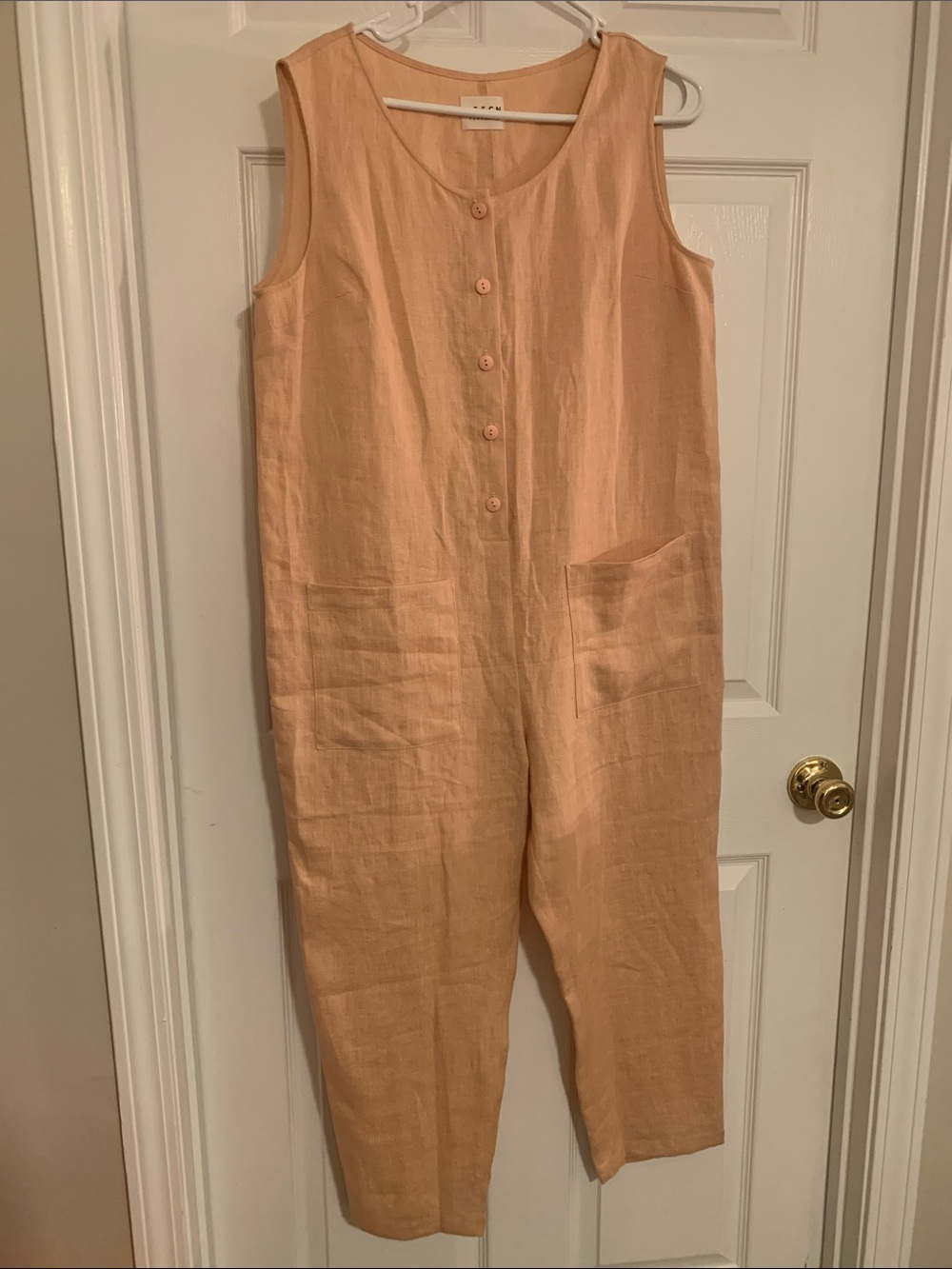 OffOn Linen Sleeveless Jumpsuit